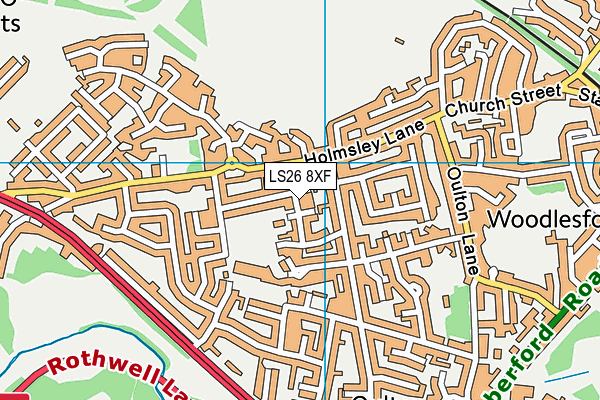 LS26 8XF map - OS VectorMap District (Ordnance Survey)