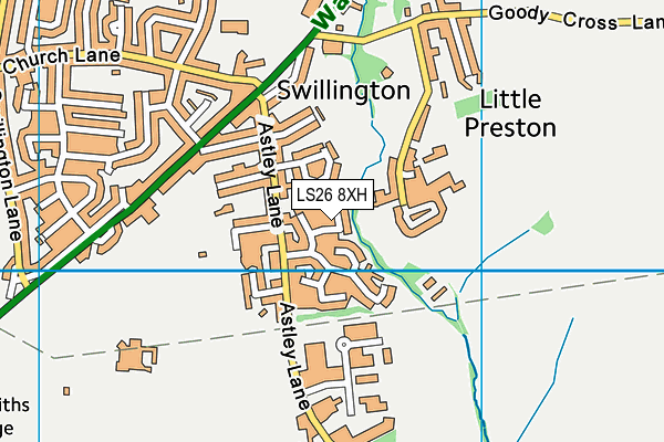 LS26 8XH map - OS VectorMap District (Ordnance Survey)