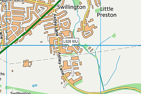 LS26 8XJ map - OS VectorMap District (Ordnance Survey)
