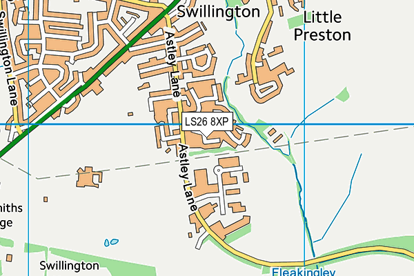 LS26 8XP map - OS VectorMap District (Ordnance Survey)