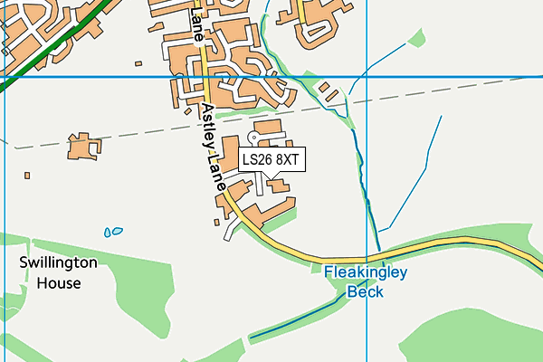 LS26 8XT map - OS VectorMap District (Ordnance Survey)