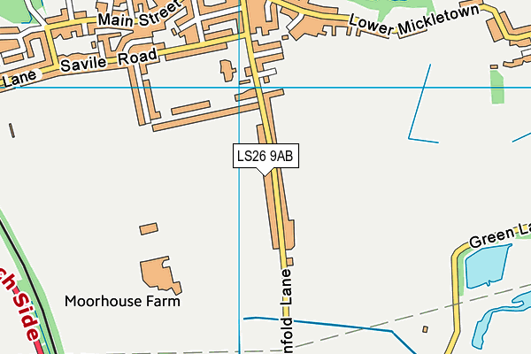 LS26 9AB map - OS VectorMap District (Ordnance Survey)