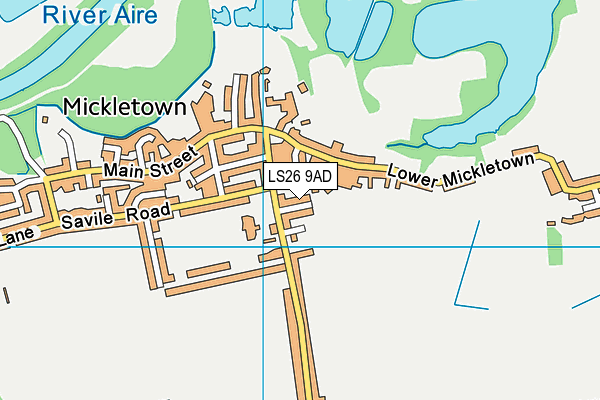 LS26 9AD map - OS VectorMap District (Ordnance Survey)