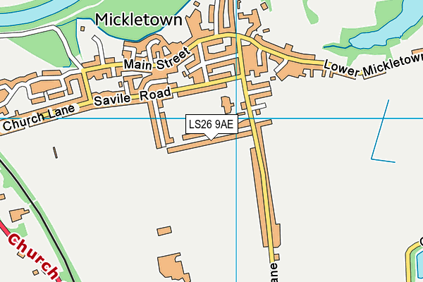 LS26 9AE map - OS VectorMap District (Ordnance Survey)