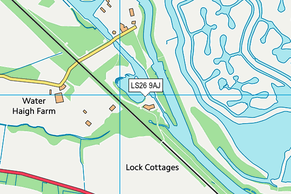 LS26 9AJ map - OS VectorMap District (Ordnance Survey)