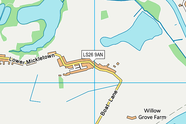 LS26 9AN map - OS VectorMap District (Ordnance Survey)