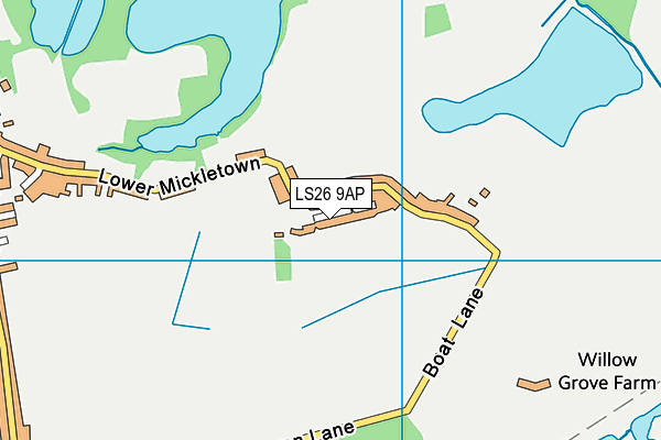 LS26 9AP map - OS VectorMap District (Ordnance Survey)