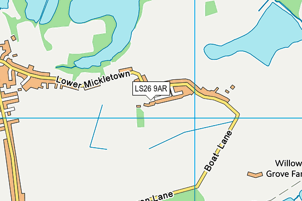 LS26 9AR map - OS VectorMap District (Ordnance Survey)