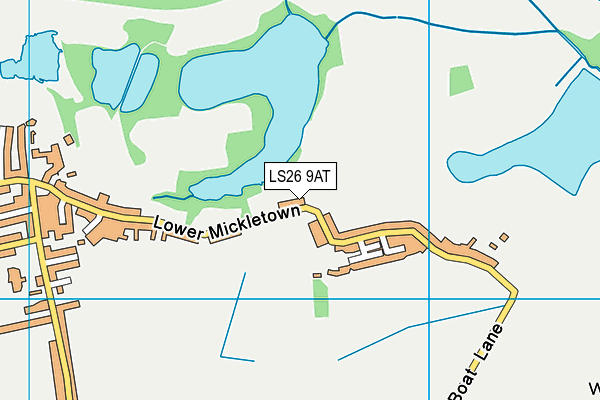 LS26 9AT map - OS VectorMap District (Ordnance Survey)