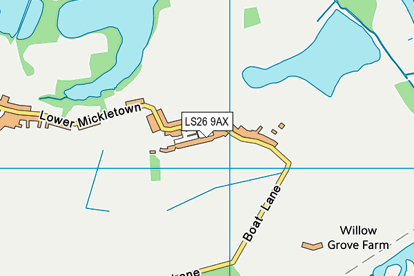 LS26 9AX map - OS VectorMap District (Ordnance Survey)