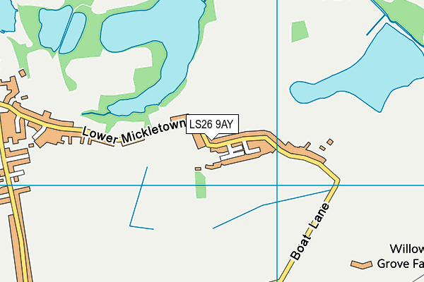 LS26 9AY map - OS VectorMap District (Ordnance Survey)