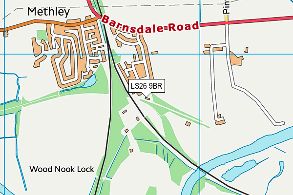 LS26 9BR map - OS VectorMap District (Ordnance Survey)