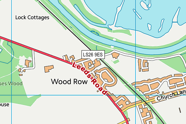 LS26 9ES map - OS VectorMap District (Ordnance Survey)