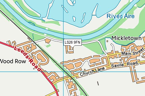 LS26 9FN map - OS VectorMap District (Ordnance Survey)