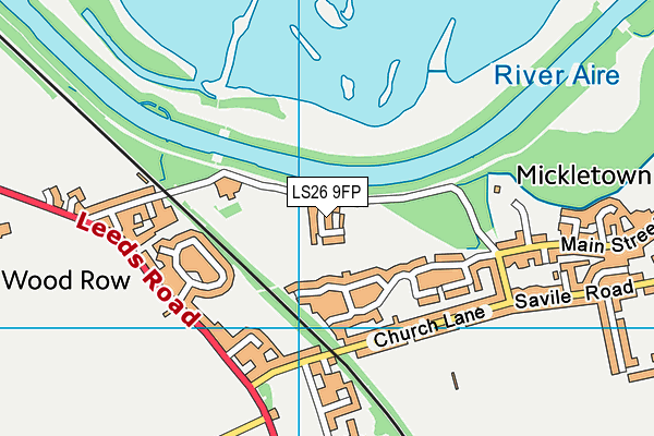 LS26 9FP map - OS VectorMap District (Ordnance Survey)