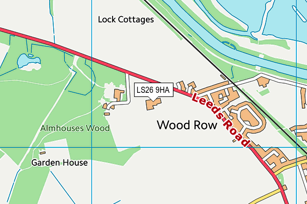 LS26 9HA map - OS VectorMap District (Ordnance Survey)