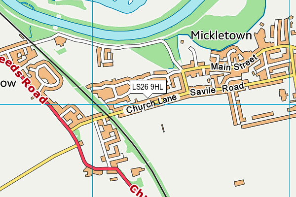 LS26 9HL map - OS VectorMap District (Ordnance Survey)