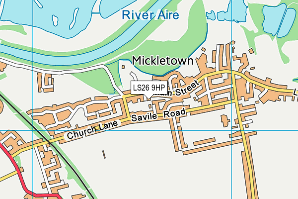 LS26 9HP map - OS VectorMap District (Ordnance Survey)