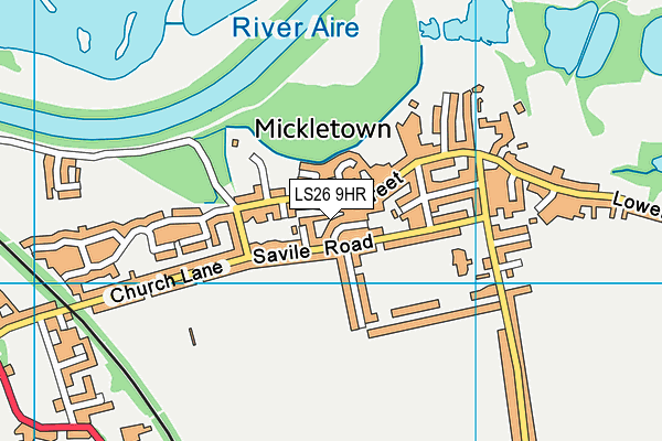 LS26 9HR map - OS VectorMap District (Ordnance Survey)
