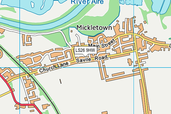 LS26 9HW map - OS VectorMap District (Ordnance Survey)