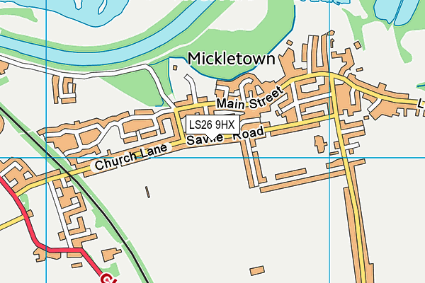 LS26 9HX map - OS VectorMap District (Ordnance Survey)