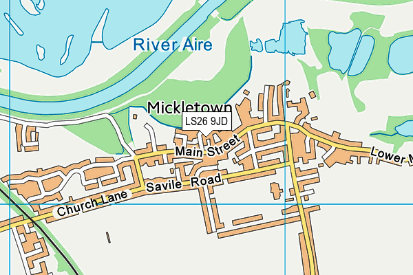 LS26 9JD map - OS VectorMap District (Ordnance Survey)