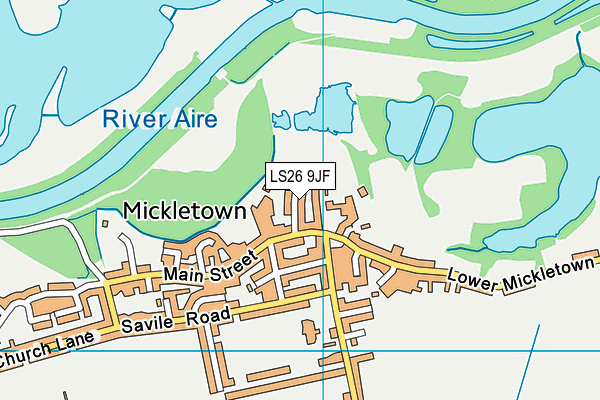 LS26 9JF map - OS VectorMap District (Ordnance Survey)