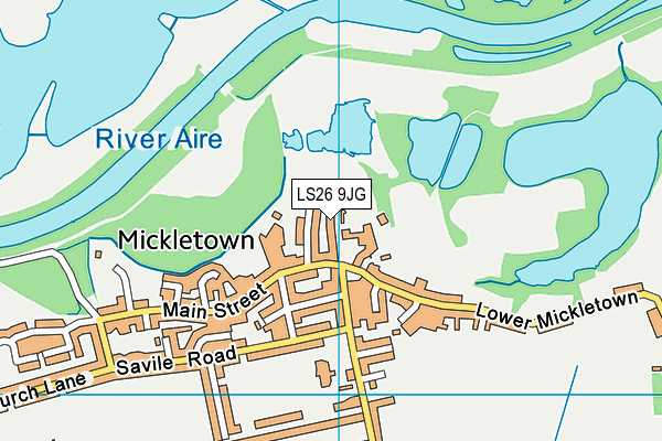 LS26 9JG map - OS VectorMap District (Ordnance Survey)