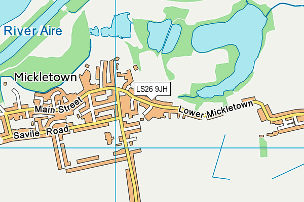 LS26 9JH map - OS VectorMap District (Ordnance Survey)