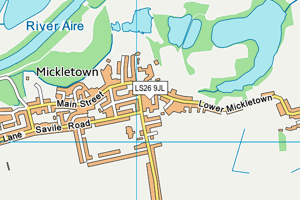 LS26 9JL map - OS VectorMap District (Ordnance Survey)