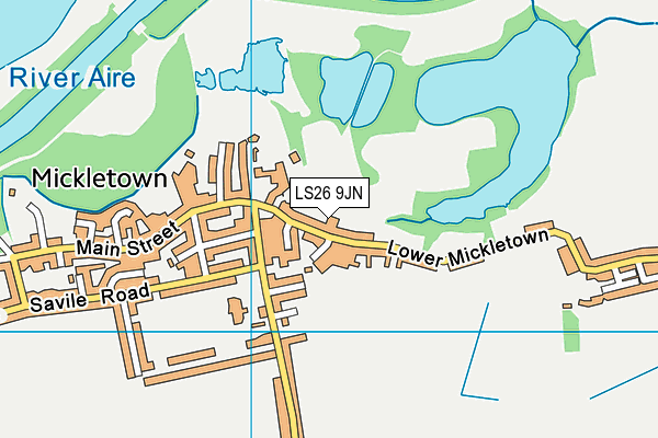 LS26 9JN map - OS VectorMap District (Ordnance Survey)