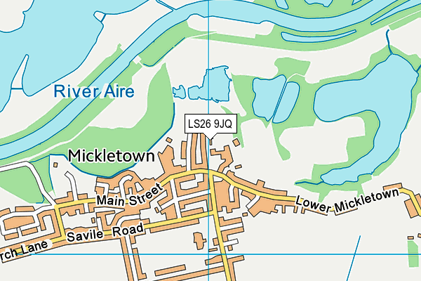 LS26 9JQ map - OS VectorMap District (Ordnance Survey)