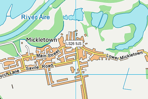 LS26 9JS map - OS VectorMap District (Ordnance Survey)