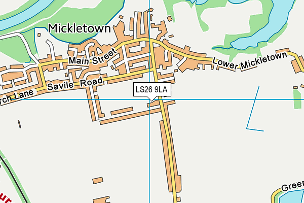LS26 9LA map - OS VectorMap District (Ordnance Survey)