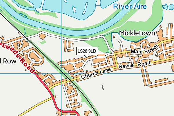 LS26 9LD map - OS VectorMap District (Ordnance Survey)
