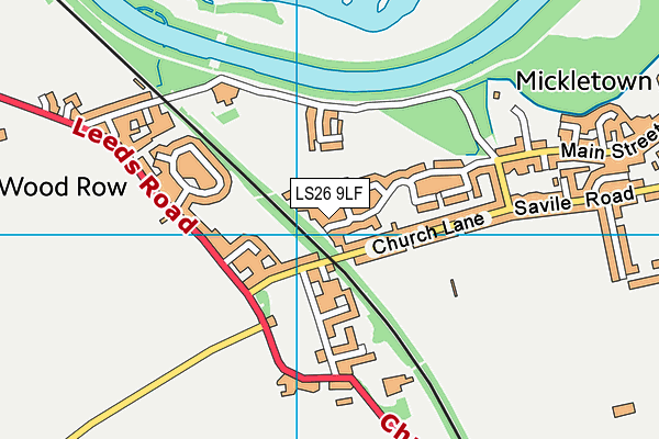 LS26 9LF map - OS VectorMap District (Ordnance Survey)