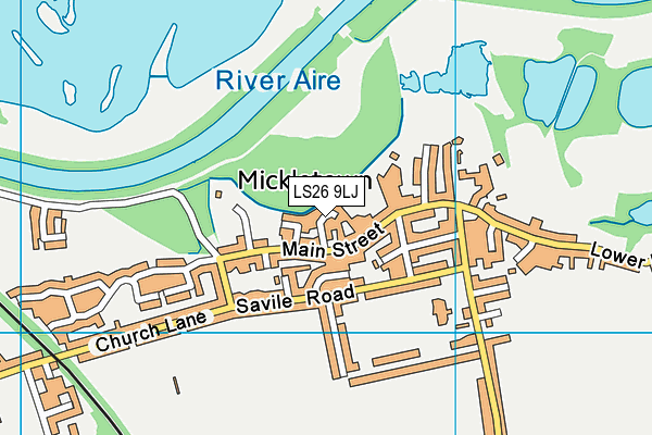LS26 9LJ map - OS VectorMap District (Ordnance Survey)