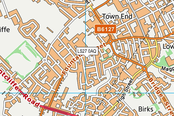 LS27 0AQ map - OS VectorMap District (Ordnance Survey)
