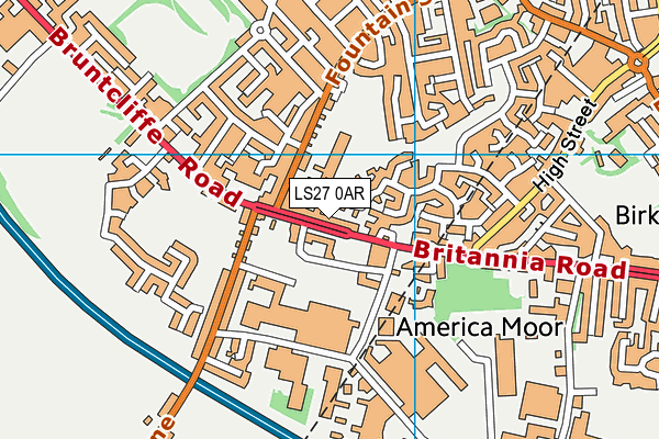 LS27 0AR map - OS VectorMap District (Ordnance Survey)
