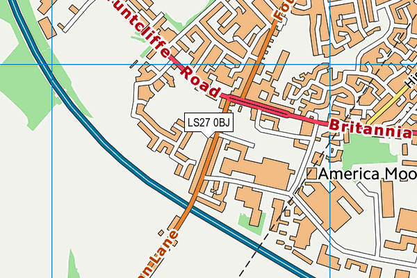 LS27 0BJ map - OS VectorMap District (Ordnance Survey)