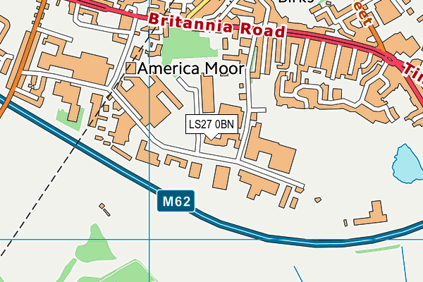Trident Fitness Leeds map (LS27 0BN) - OS VectorMap District (Ordnance Survey)