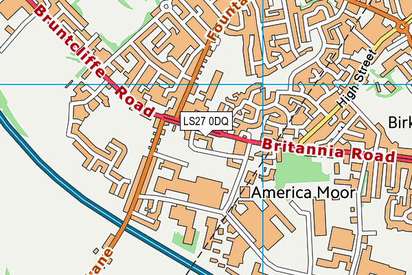 LS27 0DQ map - OS VectorMap District (Ordnance Survey)