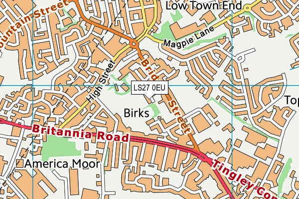 LS27 0EU map - OS VectorMap District (Ordnance Survey)