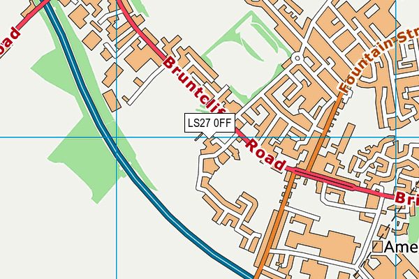 LS27 0FF map - OS VectorMap District (Ordnance Survey)
