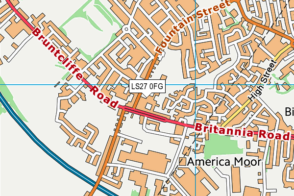 LS27 0FG map - OS VectorMap District (Ordnance Survey)