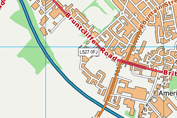 LS27 0FJ map - OS VectorMap District (Ordnance Survey)