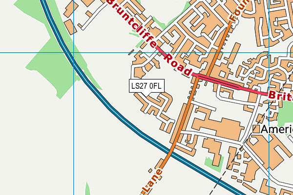 LS27 0FL map - OS VectorMap District (Ordnance Survey)