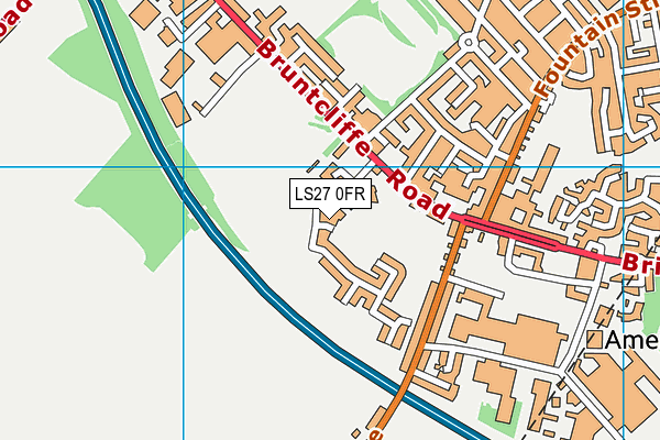 LS27 0FR map - OS VectorMap District (Ordnance Survey)