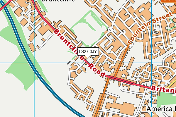 LS27 0JY map - OS VectorMap District (Ordnance Survey)