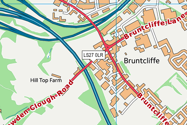 LS27 0LR map - OS VectorMap District (Ordnance Survey)